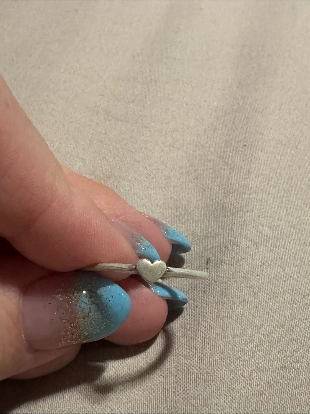 James Avery Silver Heart Ring size 11